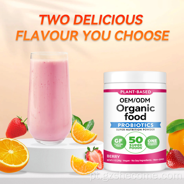 Probióticos de verduras orgânicas Suporte imune ao pó